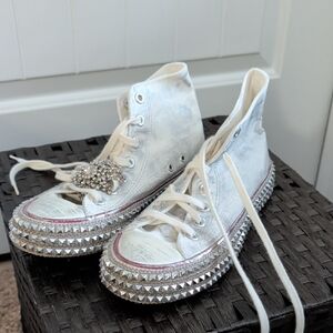 NAN-KU Couture Studded Sneakers